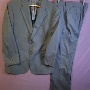 Brooks Brothers Navy Brookscool Poplin Men's Suit. Size 41R 35W